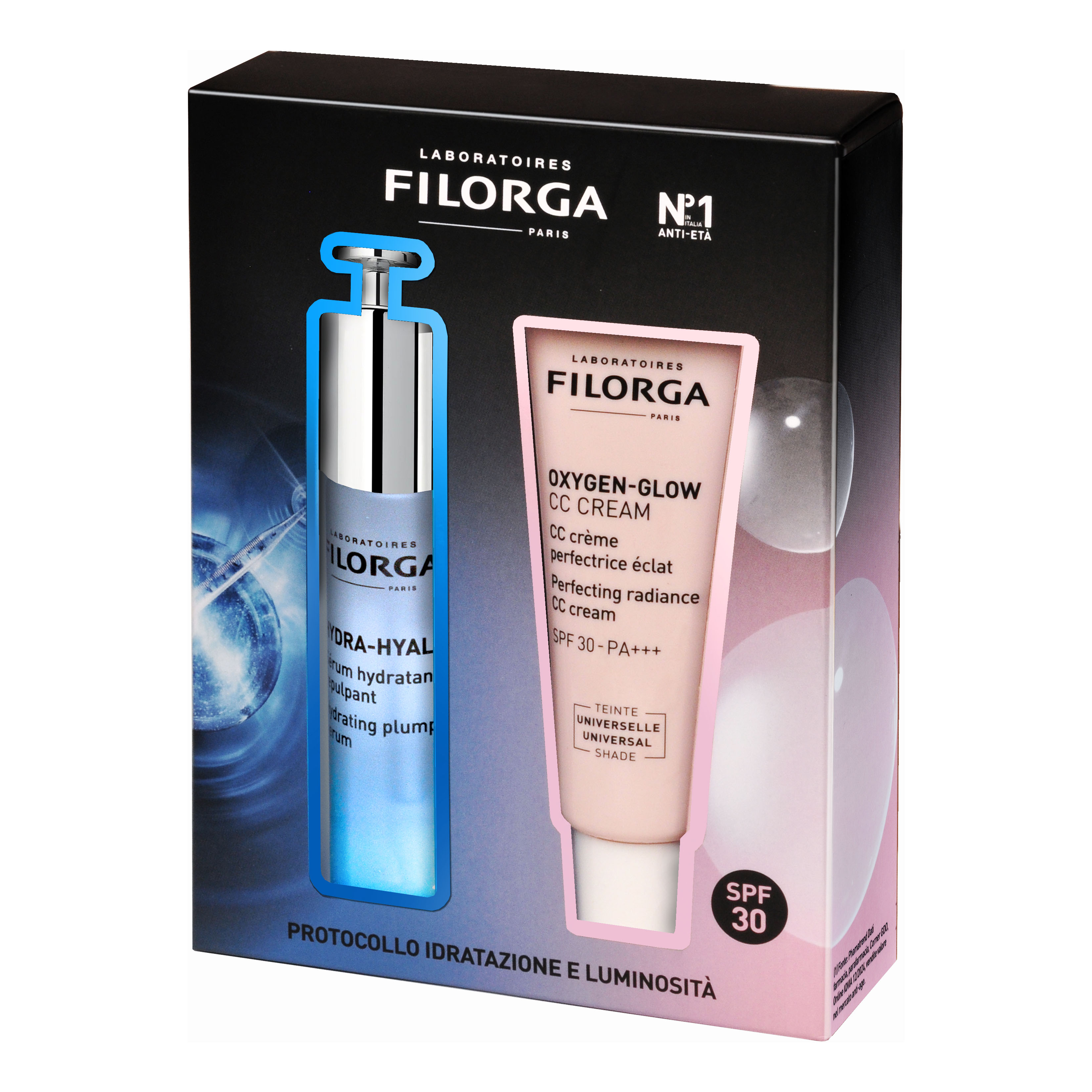 Filorga coffret hydra hyal serum 30 ml + oxygen glow cc cream 40 ml — confronto prezzi