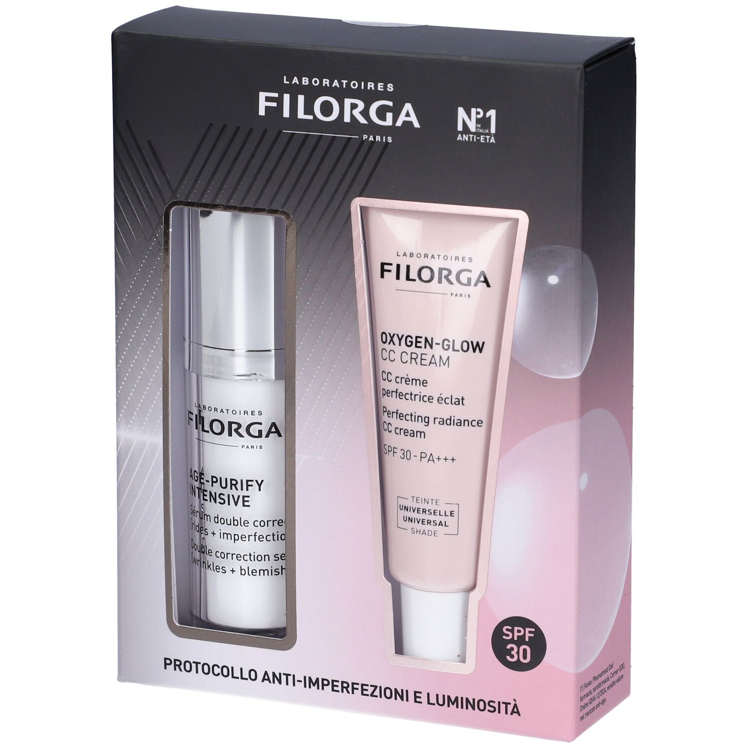 Filorga Coffret Protocollo Antimperfezioni e Luminosità Age Purify Intensive 30 ml + Oxygen-Glow CC Cream 40 ml