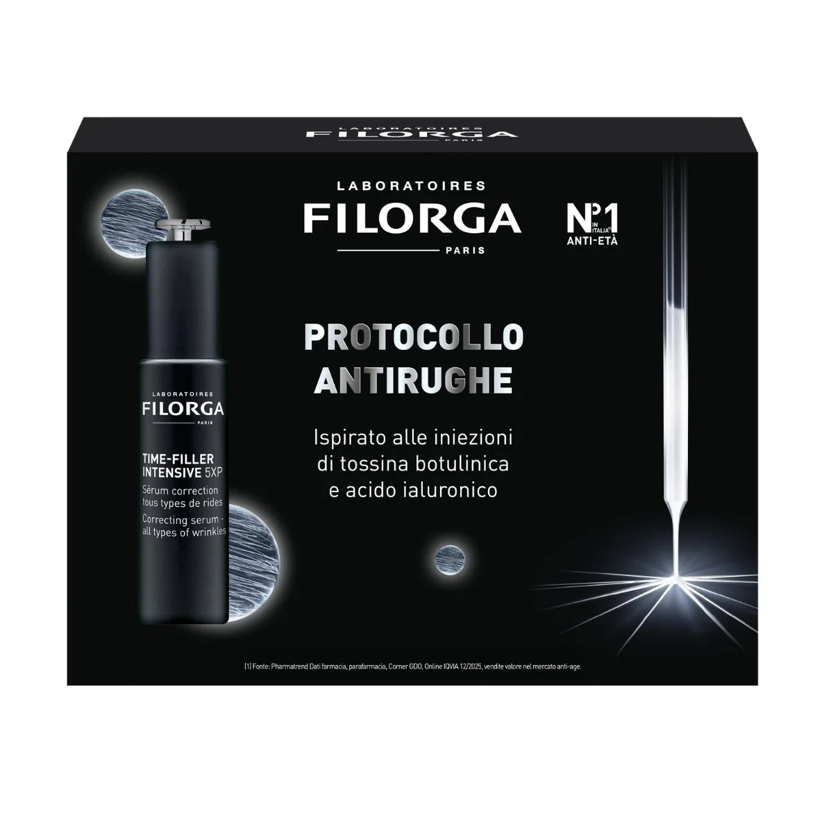 FILORGA BOX PROTOCOLLO ANTIRUGHE 1 TIME FILLER INTENSIVE 5XP30 ML + 1 GWP MINI GUASHA + 1 MINI TIME FILLER 5XP CREAM 15ML + 1 MINI PEEL WRINKLES 5 ML — confronto prezzi