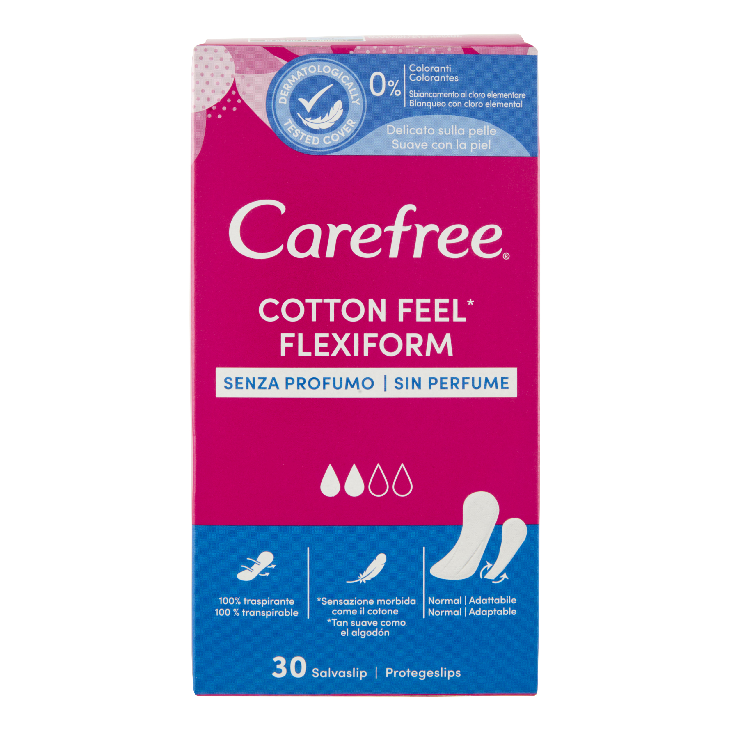 Carefree Flexiform salvaslip 30 unità pz Solette — confronto prezzi