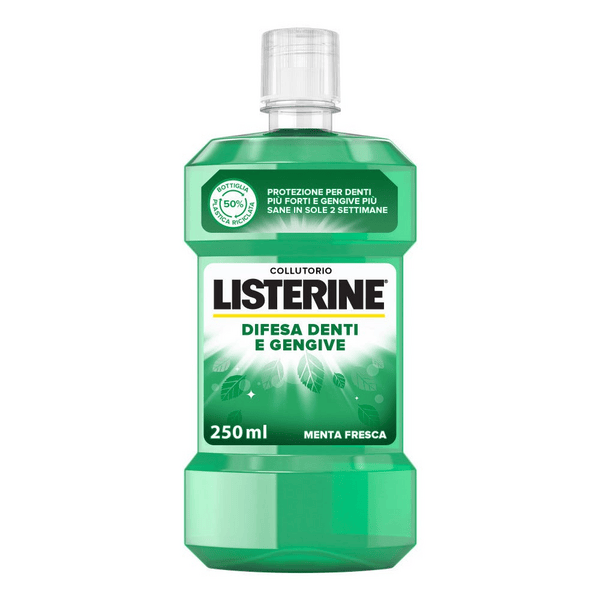 Listerine Difesa Denti e Gengive Collutorio al Gusto di Menta 250 ml Per Gengive Infiammate