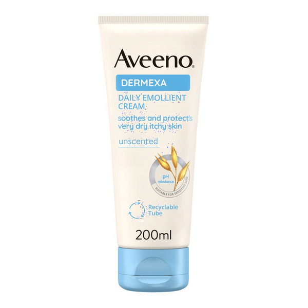 Aveeno Dermexa Crema Emolliente Quotidiana 200 ml Per Dermatite Atopica Pelle Secca e Sensibile