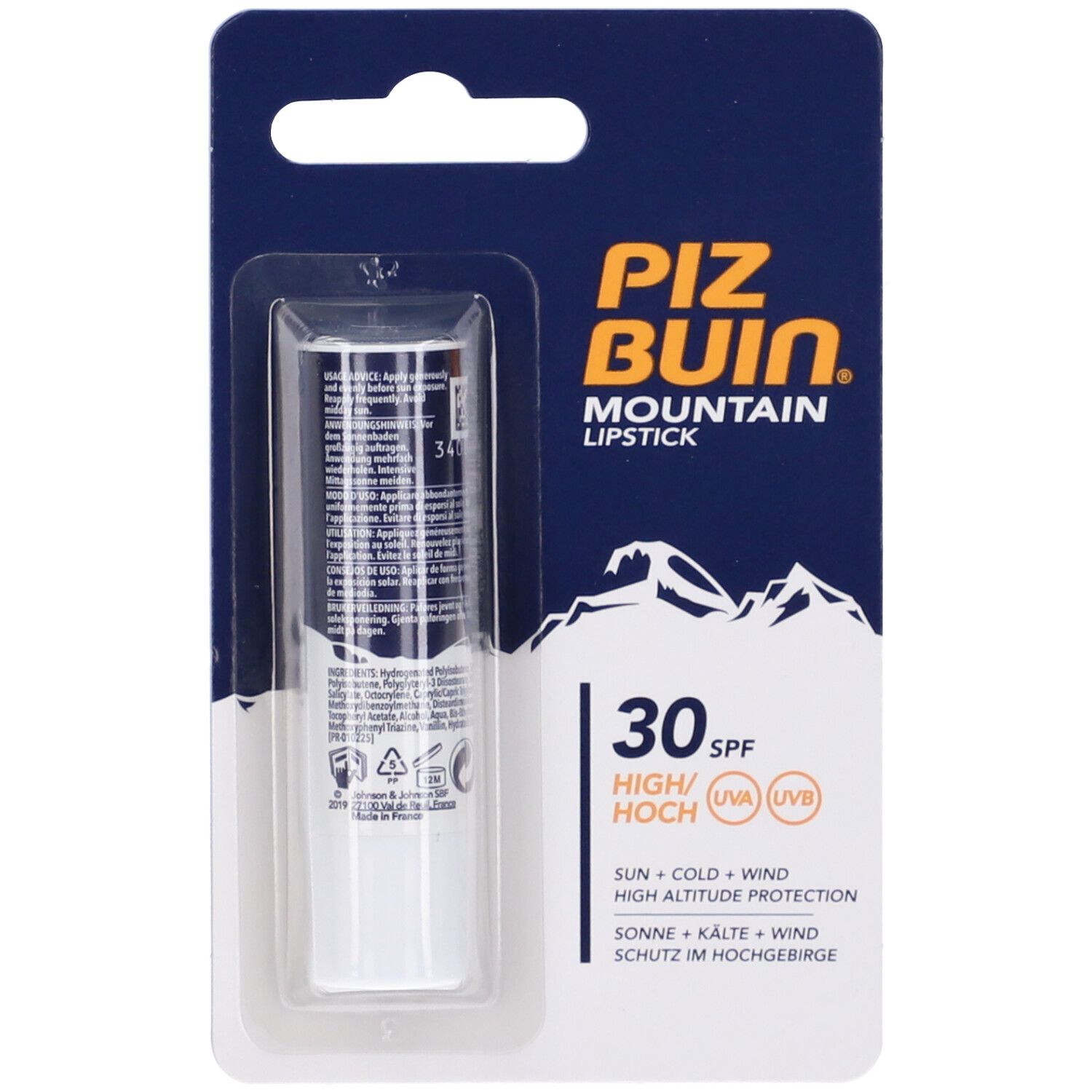 Piz Buin Mountain Stick Labbra SPF30 4,9 g Protezione per le labbra