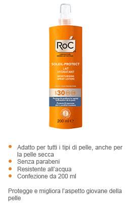 Roc Soleil Protect Corpo Lozione Spray Idratante SPF30 — confronto prezzi