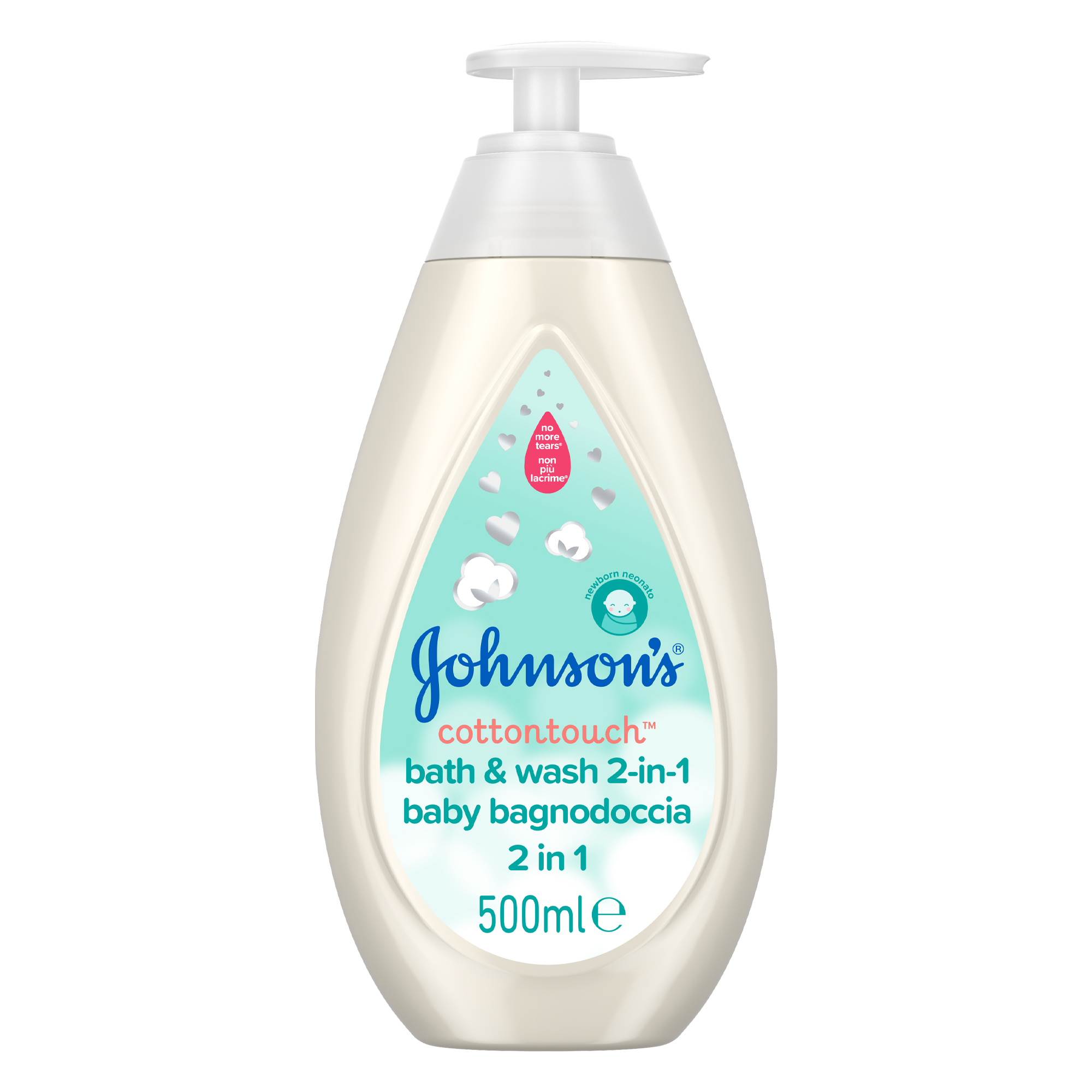 Johnson's Baby Cottontouch Bagnodoccia 2in1 Shampoo per bambini 500 ml Detergente