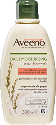 Aveeno Bagno Doccia Yogurt Albicocca & Miele Promo 300 ml Schiuma da bagno