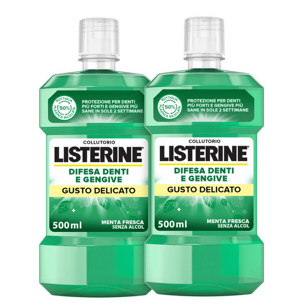 Listerine denti & gengive gusto delicato 2 x 500 ml