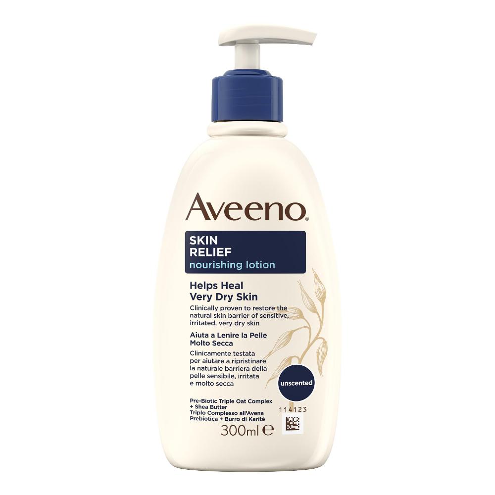 Aveeno Skin Relief Nourishing Lotion Latte Idratante Corpo per Pelli Molto Secche, 300ml
