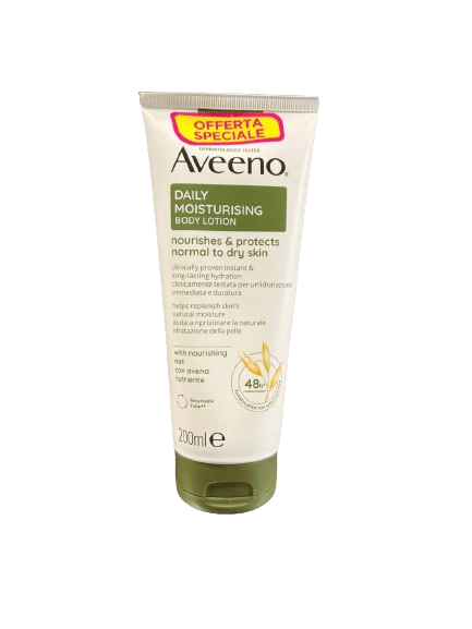 Aveeno Crema Idratante Corpo Daily Moisturising Con Avena Colloidale Senza Profumo 200 ml