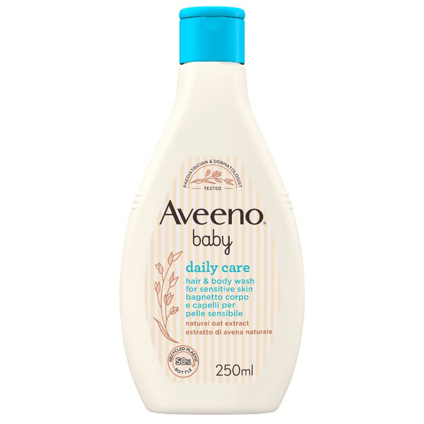 Aveeno Baby Daily Care Bagnetto Corpo e Capelli 250 ml Shampoo e Bagnoschiuma Bambini Delicato 2in1