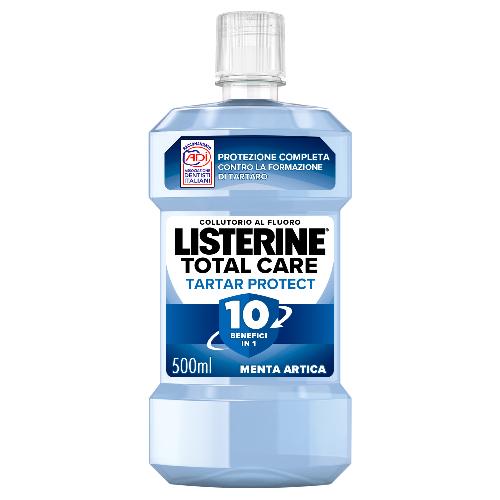 Listerine Total Care Tartar Protect al Gusto di Menta Artica 500 ml Con 6 Benefici in 1