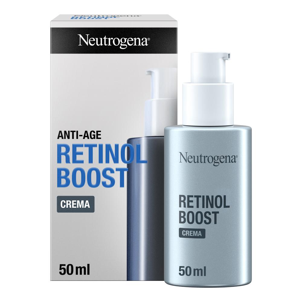 Neutrogena Retinol Boost Crema Viso 50 ml, viso antirughe con Retinolo Puro anti-età ml