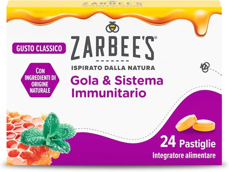 Zarbee's Gola & Sistema Immunitario Caramelle Per Gola Irritata Gusto Classico 24 Pastiglie — confronto prezzi