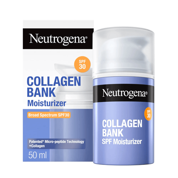 Neutrogena Collagen Bank SPF30 Crema Idratante Viso 50 ml Protezione Anti-età Con Collagene Marino