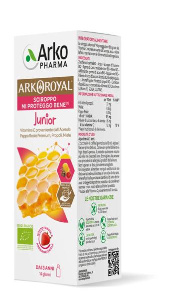 Arkofarm Arkoroyal Sciroppo Mi Proteggo Bene Junior Difese Naturali Bambini 150ml