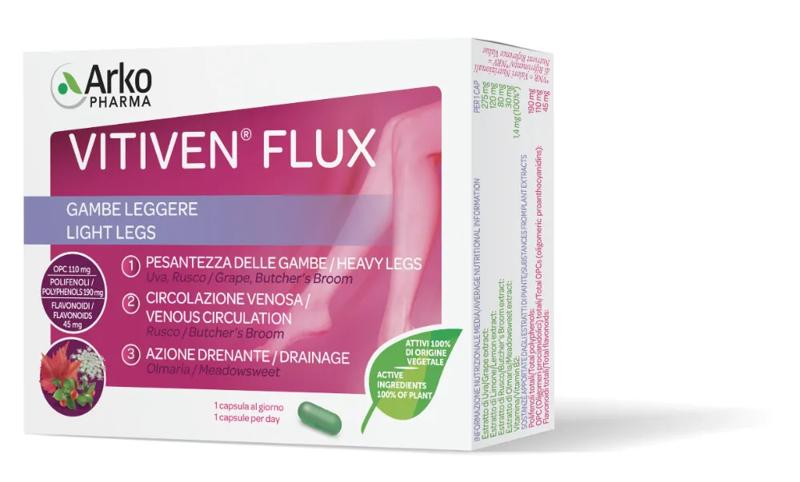 Arkopharma Vitiven Flux Integratore Per La Circolazione 30 Capsule