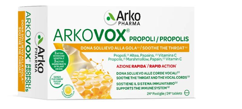 Arkovox Propoli Miele & Limone Naso e Gola 24 Compresse
