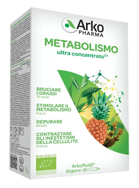 Arkofluidi Metabolismo Bio Integratore Detox 20 Flaconcini