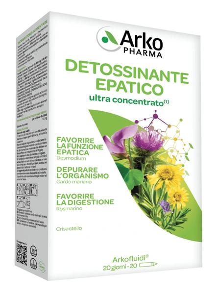 Arkofluidi Detossinante Epatico Integratore Fegato 20 Flaconcini