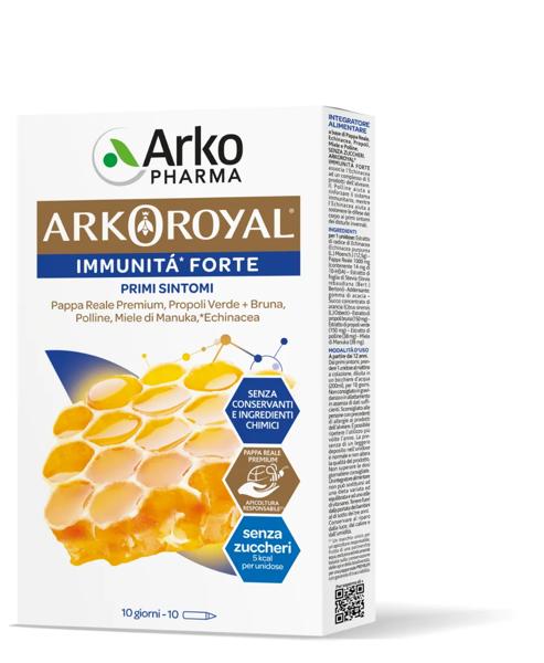 Arkoroyal Pappa Reale Premium Senza Zuccheri Immunità Forte 10 Unidose