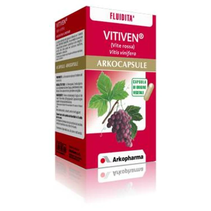 Arkopharma Arkocapsule Vite Rossa - Integratore alimentare per gambe leggere, 45 capsule
