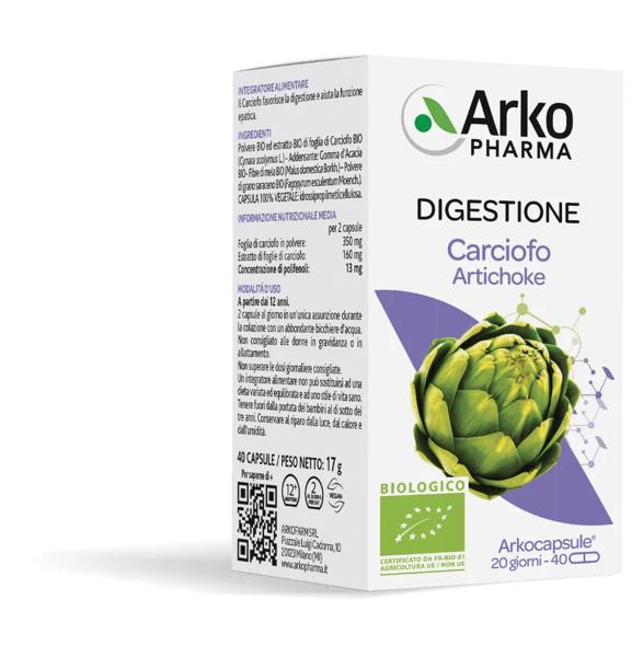 Arkocapsule Carciofo Bio Integratore Digestivo 40 Capsule