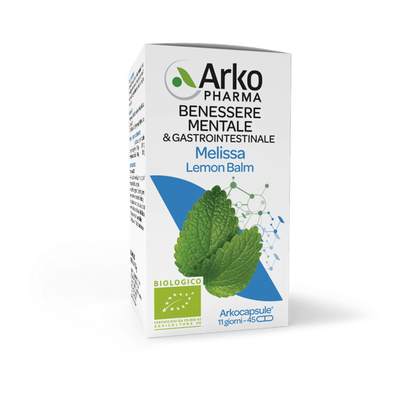 Arkocapsule Melissa Lemon Balm Integratore Benessere Mentale e Gastrointestinale 45 Capsule