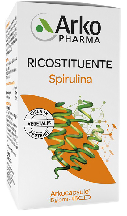 Arkocps Spirulina Integratore Alimentare Ricostituente 45 Capsule