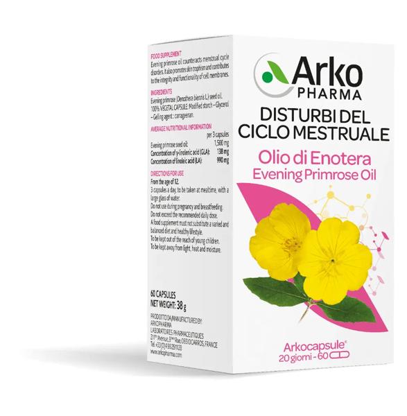 Arkocapsule Olio Enotera Integratore Ciclo Mestruale 60 Capsule