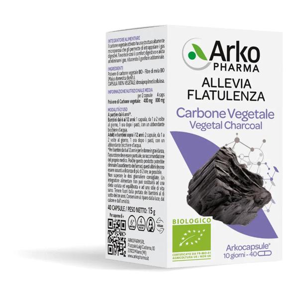 Arkocapsule Carbone Vegetale Integratore 40 Capsule