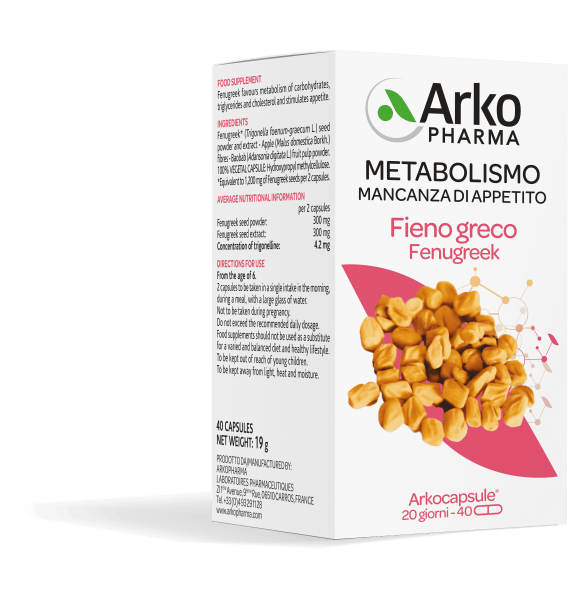Arkocapsule Fieno Greco Integratore Metabolismo 40 Capsule
