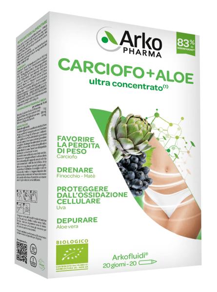 Arkofluidi Carciofo + Aloe Integratore Per Perdere Peso 20 Flaconcini