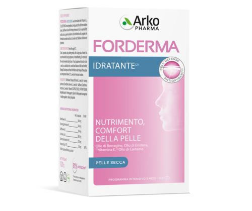 Arkopharma Forderma Idratante Integratore per la Pelle 180 Capsule