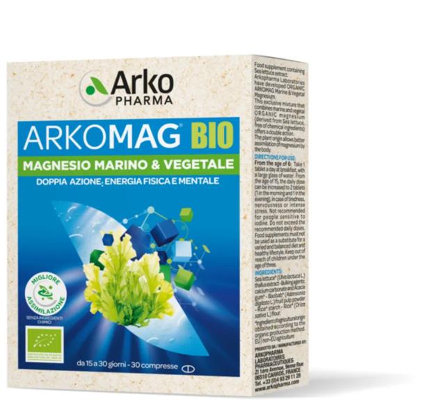 Arkomag Bio Integratore Di Magnesio Contro Stanchezza e Nervosismo 30 Compresse
