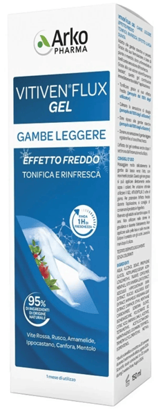 Arkopharma Vitiven Flux Gel Effetto Freddo 150 ml Sollievo Gambe Stanche e Pesanti