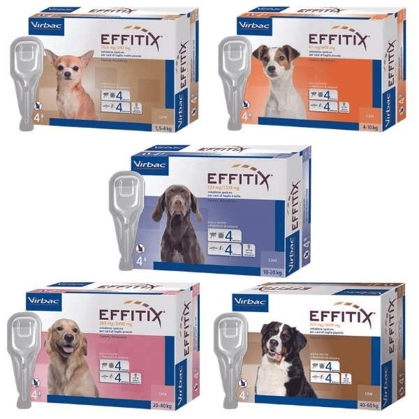 Effitix Soluzione Spot-On Cani Taglia Piccola 4-10 Kg 4 Pipette — confronto prezzi