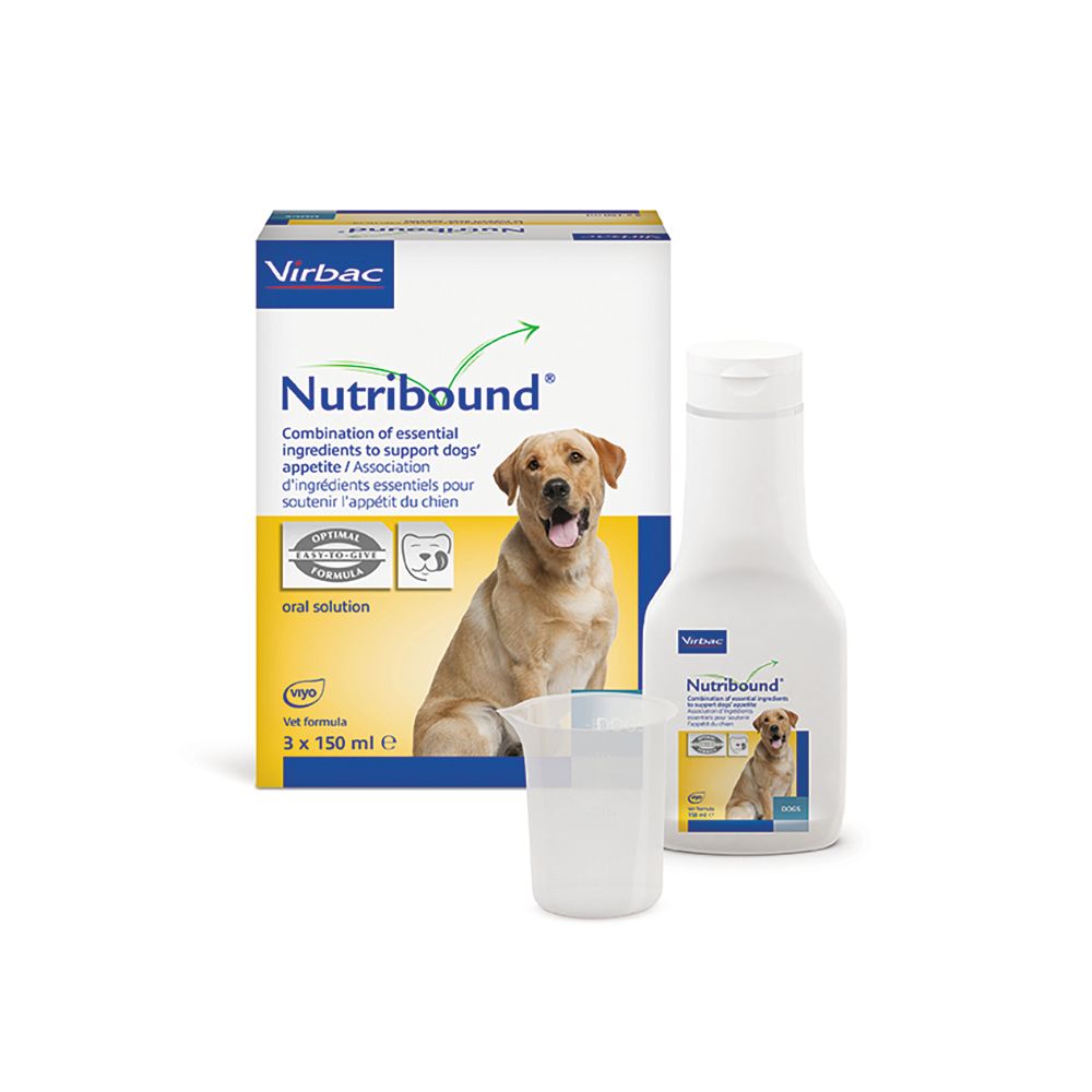 Virbac Nutribound cani - Soluzione orale Ricostituente per la convalescenza, 3 flaconi da 150 ml — confronto prezzi