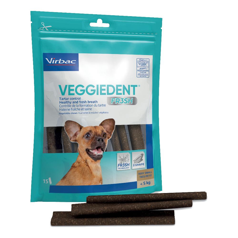 Veggiedent Fr3sh Integratore per Igiene Orale Cani Fino a 5 kg 15 Stick