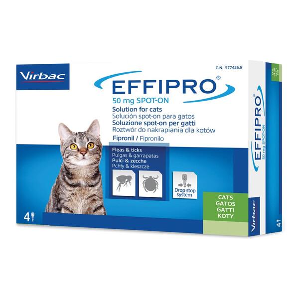 Effipro Spot-On Antiparassitario Gatti 50 mg 4 Pipette