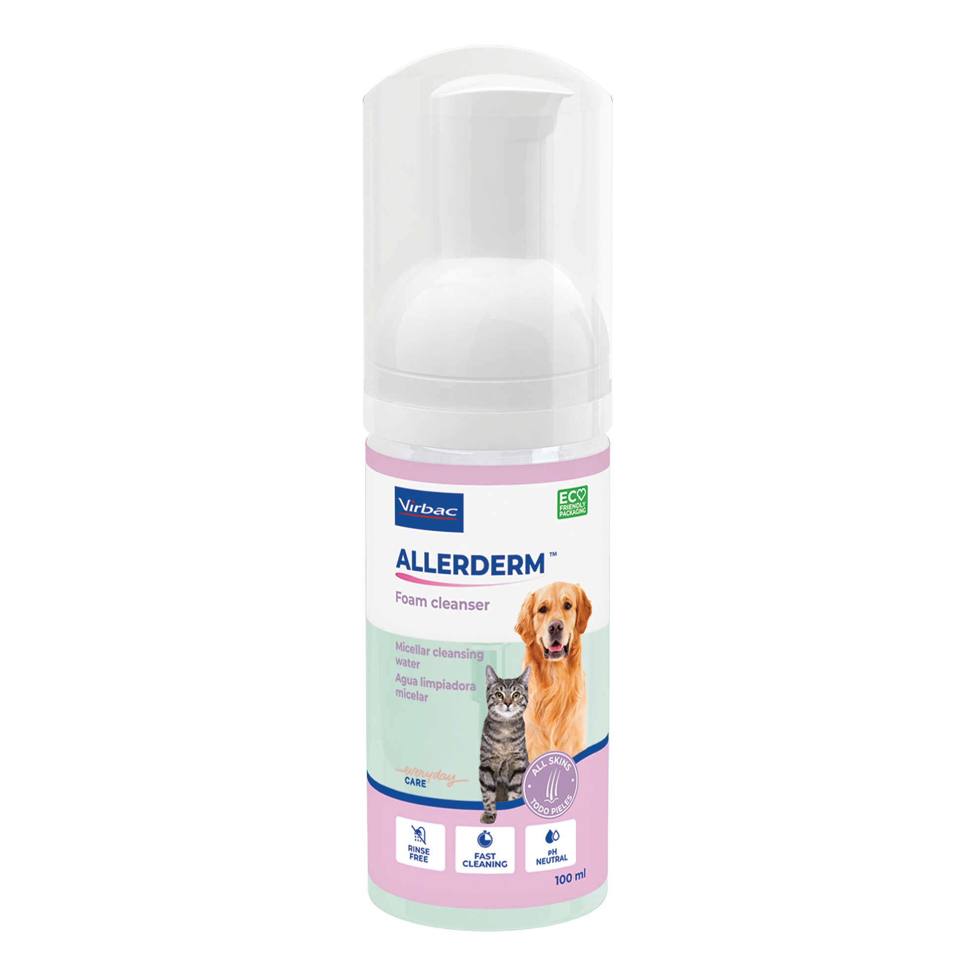 Allerderm Foam Cleanser Detergente Cutaneo Pulizia Delicata Flacone Da 100 Ml