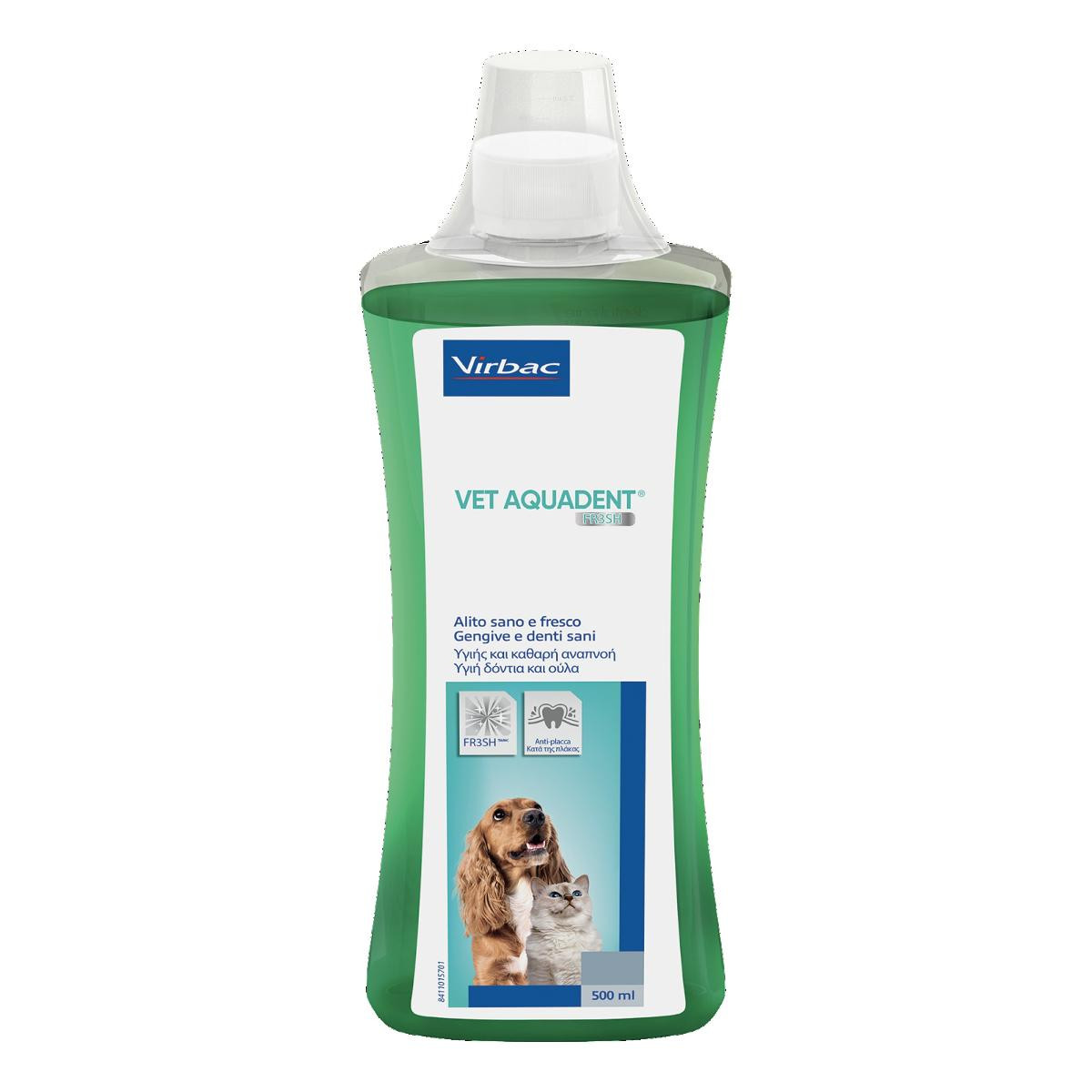 Vet Aquadent Soluzione Orale per Alito Fresco e Plaque Control 500ml