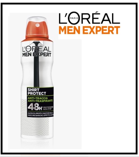 L'OREAL MEN EXPERT -Deodorante Spray , Shirt Protect