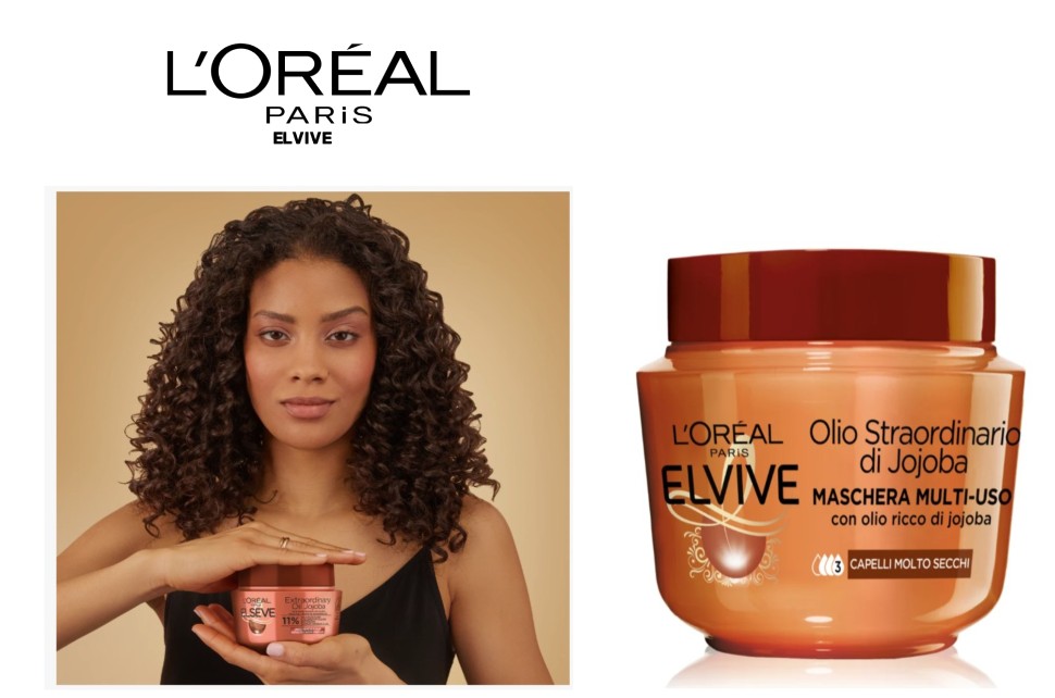 L'OREAL PARIS ELVIVE - MASCHERA PER CAPELLI SECCHI, Olio Straordinario di Jojoba