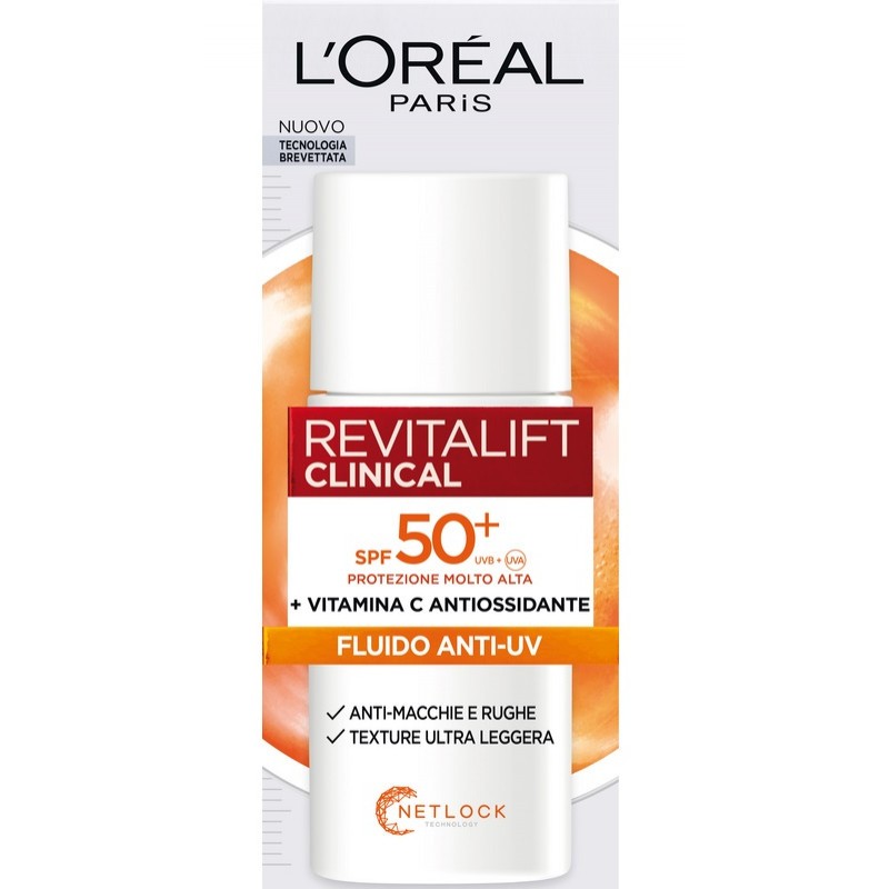 L'Oreal Paris Revitalift Clinical Vitamin C Fluido SPF50+ Antiossidante 50 ml