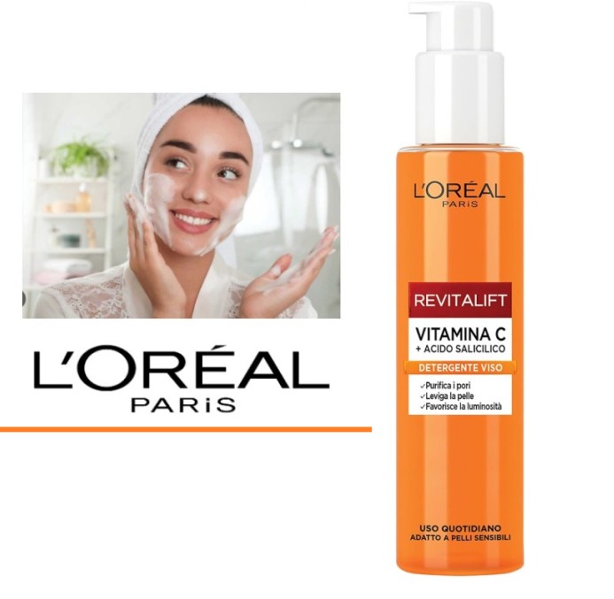 L’Oreal Paris Revitalift Detergente Viso con Vitamina C + Acido Salicilico 150 ml