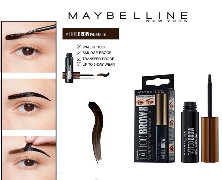 MAYBELLINE NEW YORK - TINTA SOPRACCIGLI TATTO BROW, Chocolate Brown
