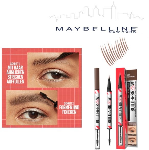 MAYBELLINE - Build A Brow - Penna Sopracciglia N. 257 Medium Brown
