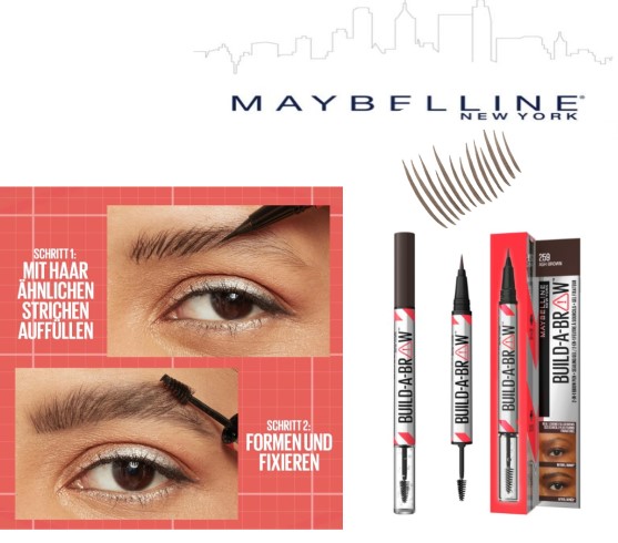 MAYBELLINE - Build A Brow - Penna Sopracciglia N. 259 Ash Brown