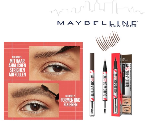 Maybelline Build A Brow 260 Deep Brown Penna Sopracciglia