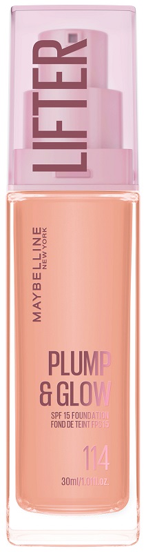 Maybelline Lifter Plump & Glow N.114 Fondotinta Rimpolpante E Illuminante